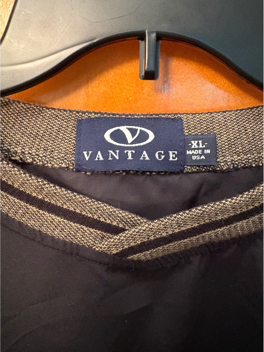 Vantage Made in USA Pullover Windbreaker Jacket Black Men’s XL - Picture 2 of 3